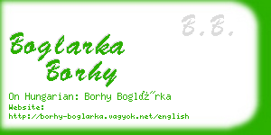 boglarka borhy business card